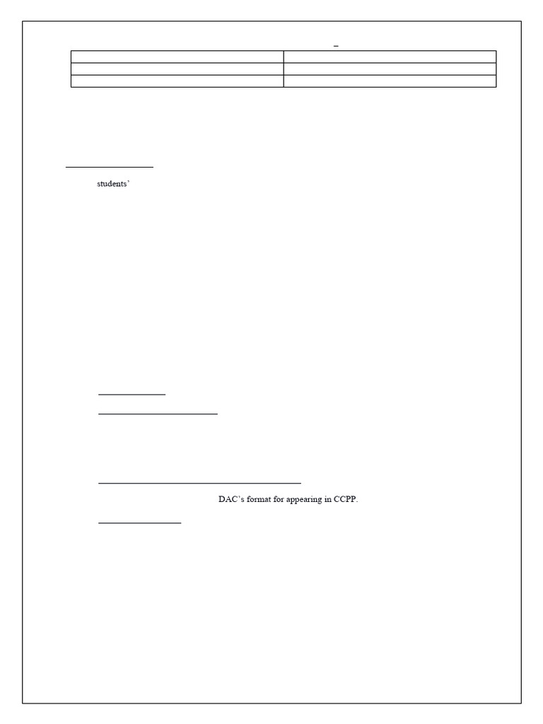 Student Placement Guidelines - CCPP August 2024 | PDF