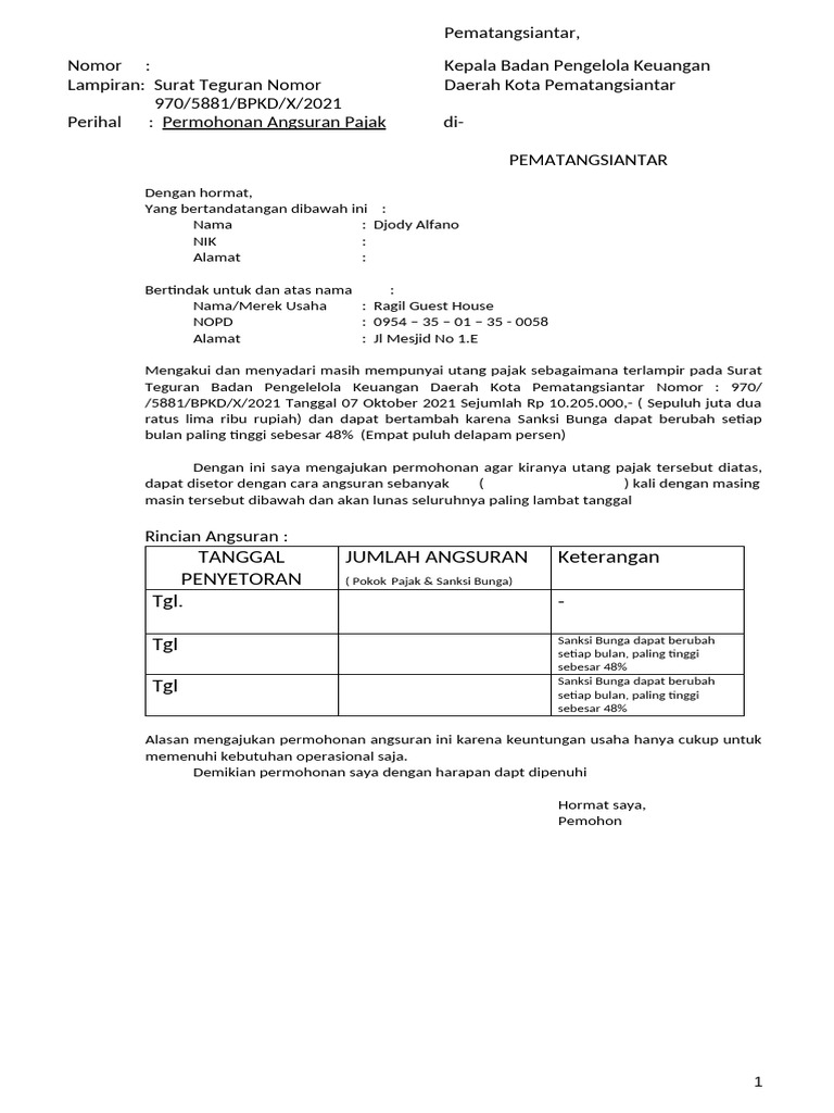 surat-permohonan-angsuran-pajak-dari-wajib-pajak-hotel-jodi-alfano