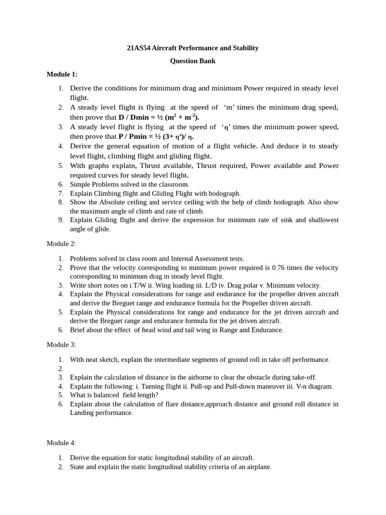 21AS54 APS Question Bank | PDF