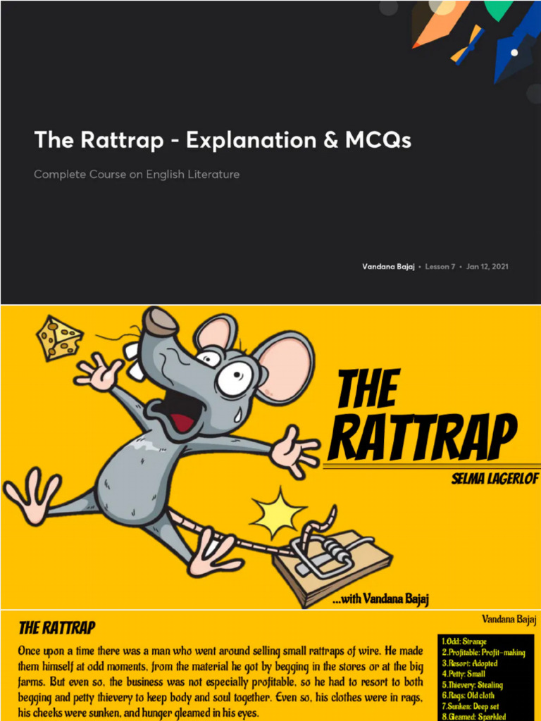 The Rattrap Explanation MCQs With Anno | PDF