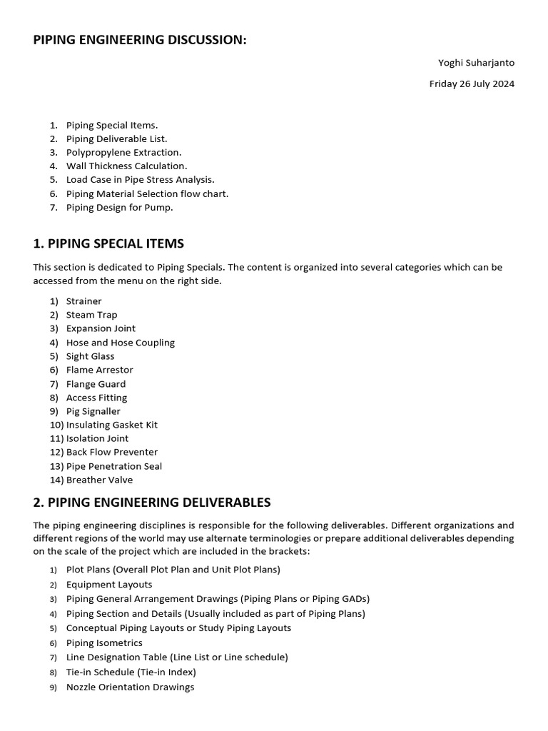 Piping Engineering Discussion (26072024) | PDF