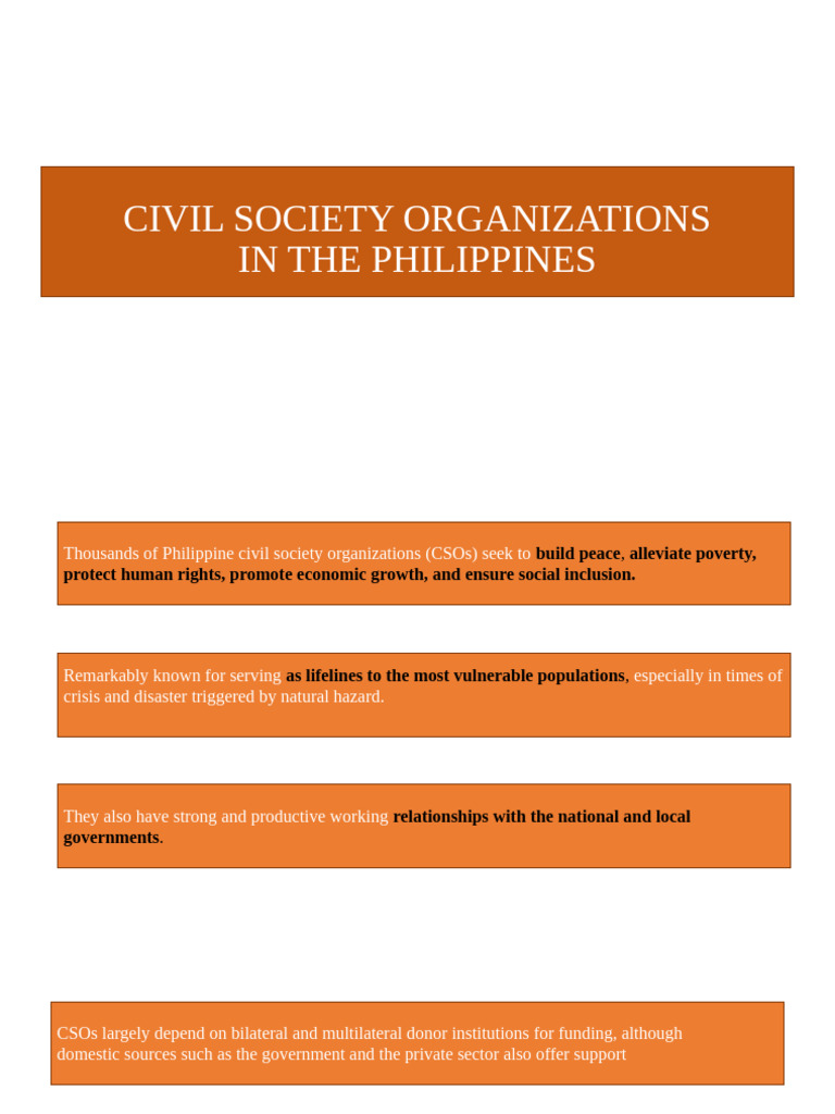 Overview of Civil Society in the Philippines | PDF | Non Governmental ...