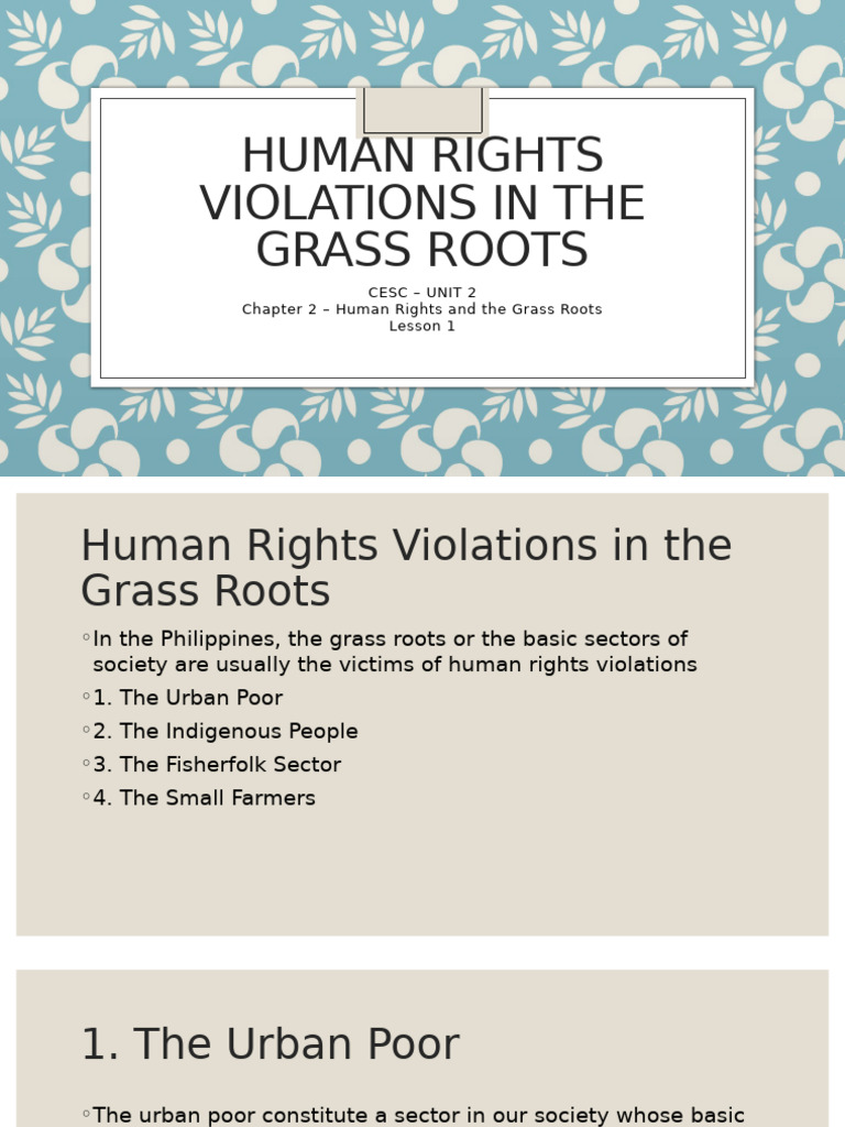 Human Rights and The Grass Roots Cesc Unit2 Chapter 2 | PDF