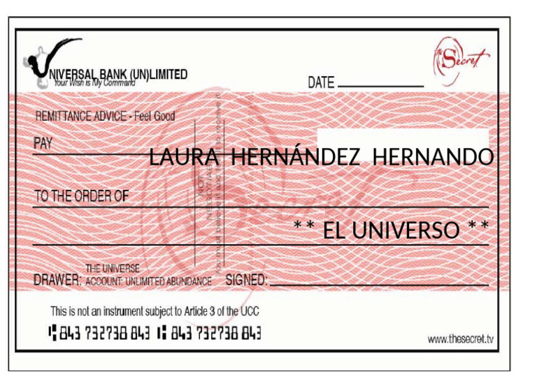 Cheque Del Universo | PDF