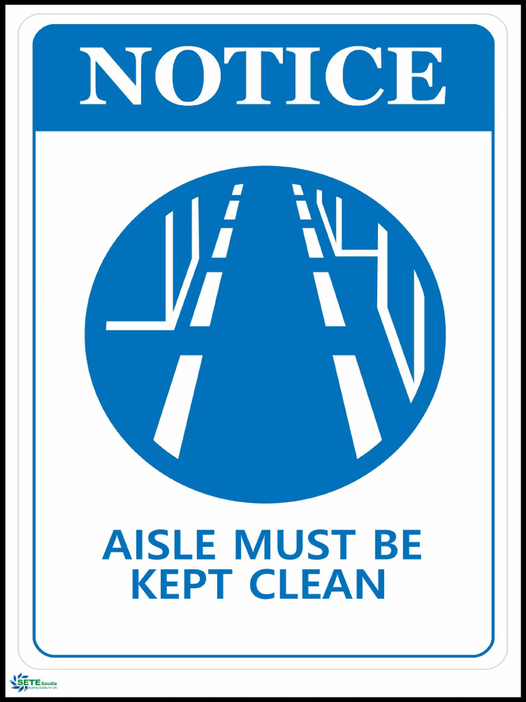 Aisle Must Be Clean | PDF - The Material Must Be Clean