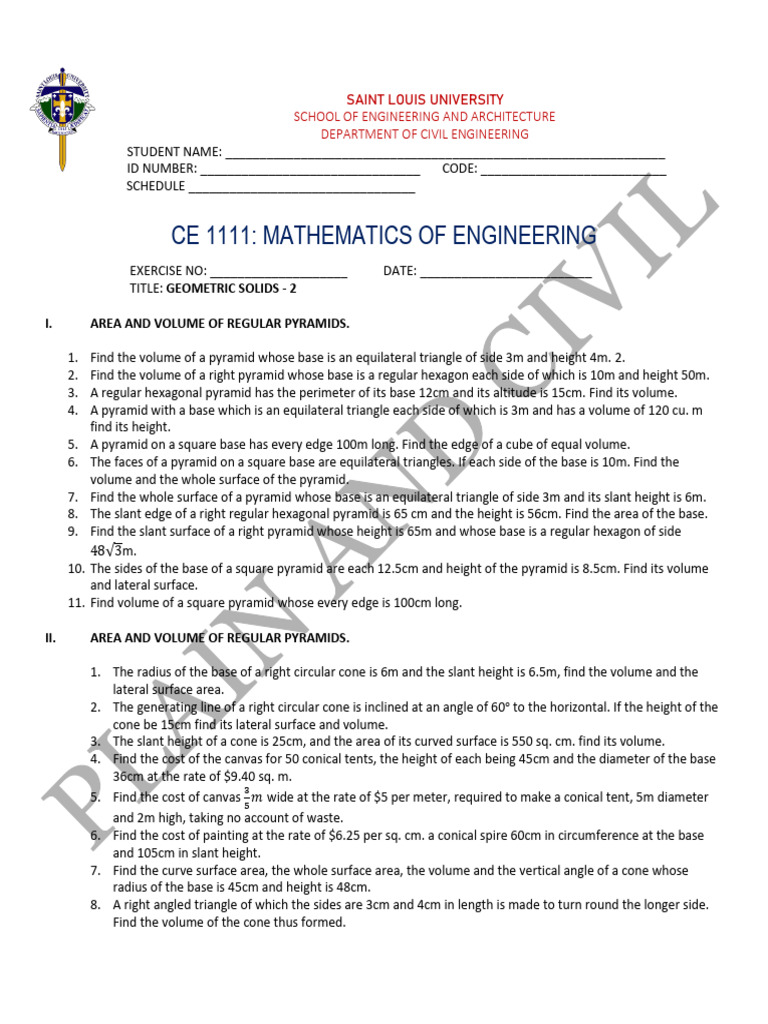 Geometric Solids-2 | PDF