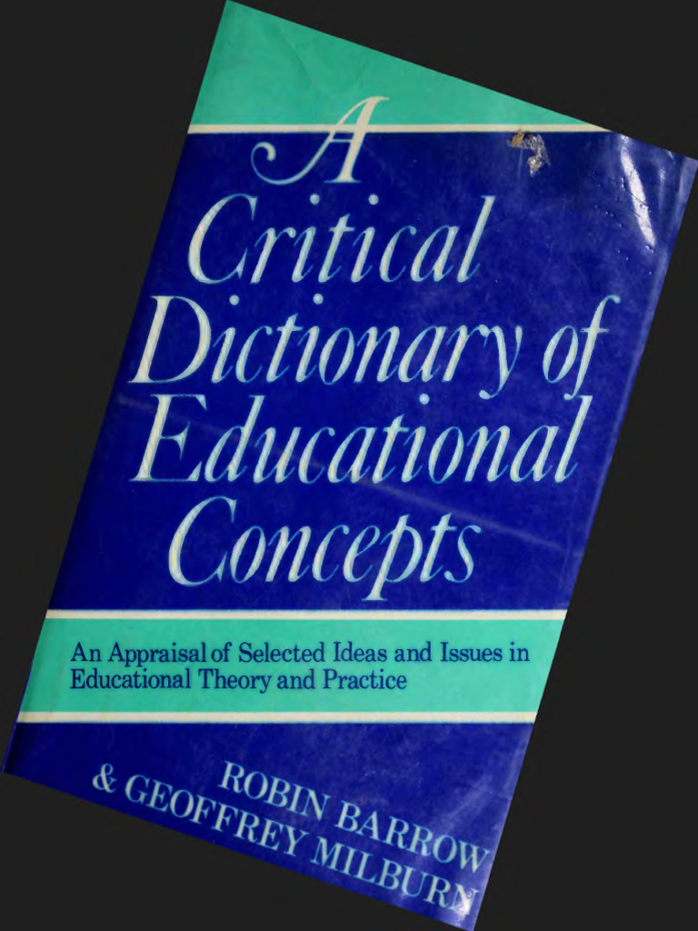 Critical Dictionary of Educational Concepts | PDF | Concept | Career ...