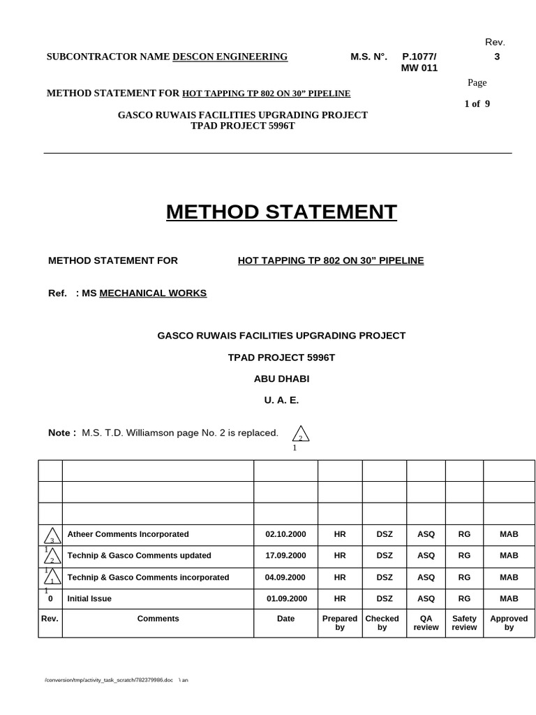 MS Hot Tap | PDF