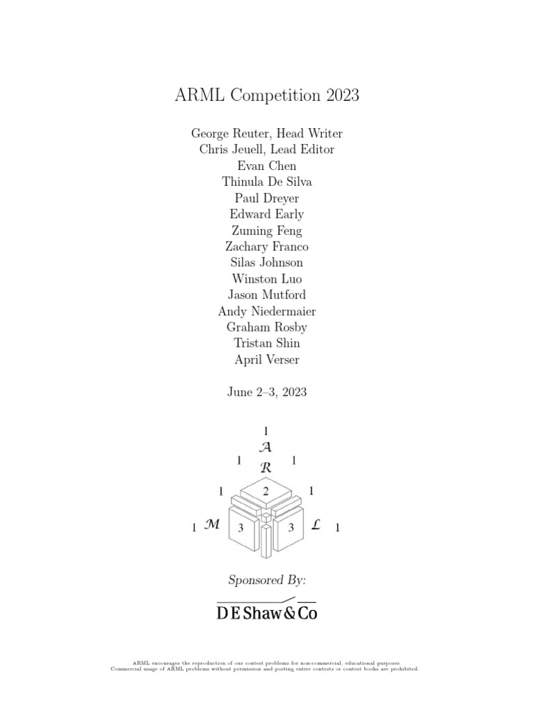 ARML 2023contest | PDF