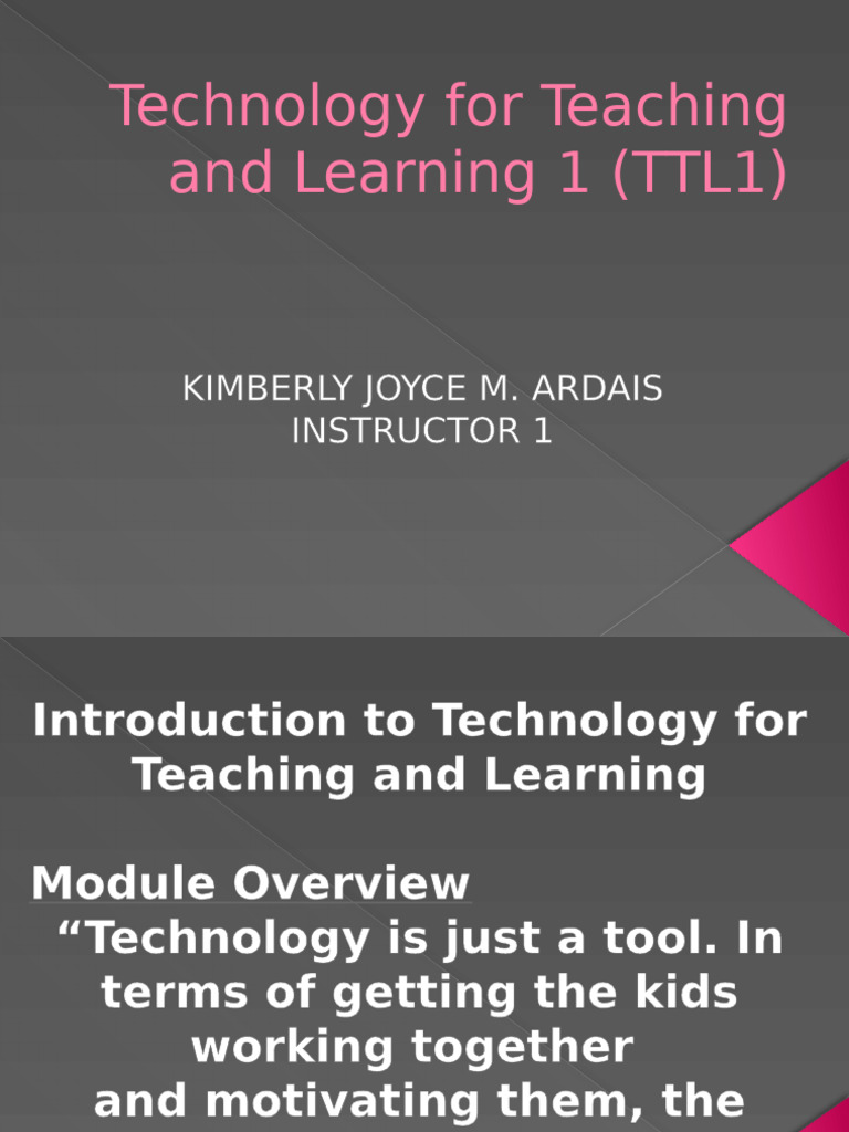 Technology in Teaching and Learning | PDF | World Wide Web | Internet & Web