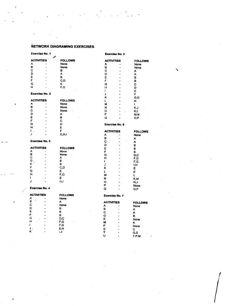 Arrow and Node Diagram Exercises | PDF