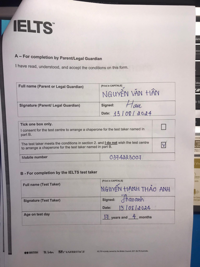 Ielts Form | PDF