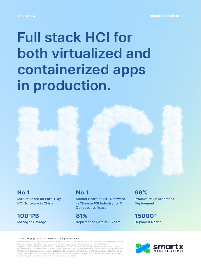 SmartX Hyperconverged Infrastructure Product Portfolio Brief | PDF