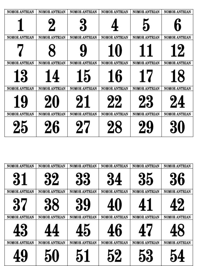 Nomor Antrian | PDF