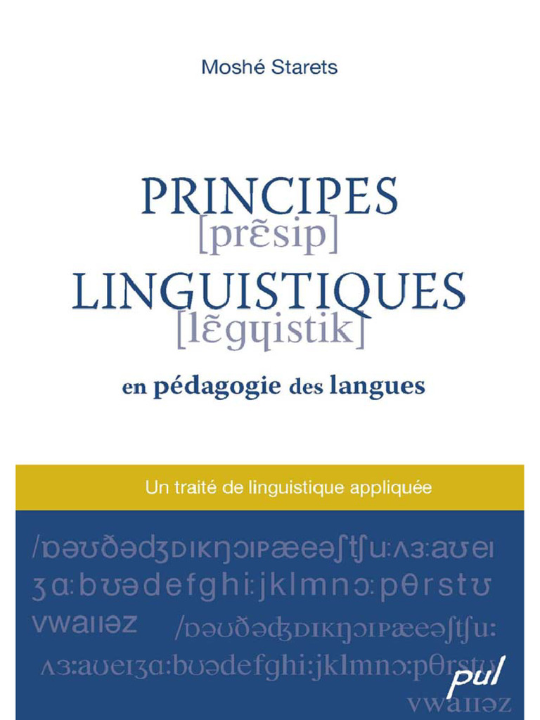 E-Book Principes Linguistiques en Pedagog (BookFi) | PDF