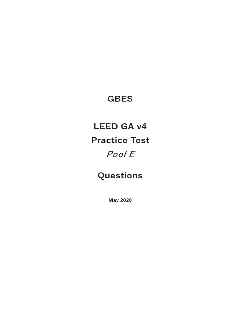 LEED GA v4 Practice Test Questions | PDF | Chlorofluorocarbon ...