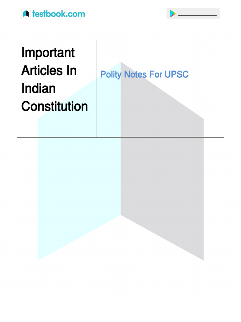 Important Articles in Indian Constitution Polity Notes Upsc PDF ...
