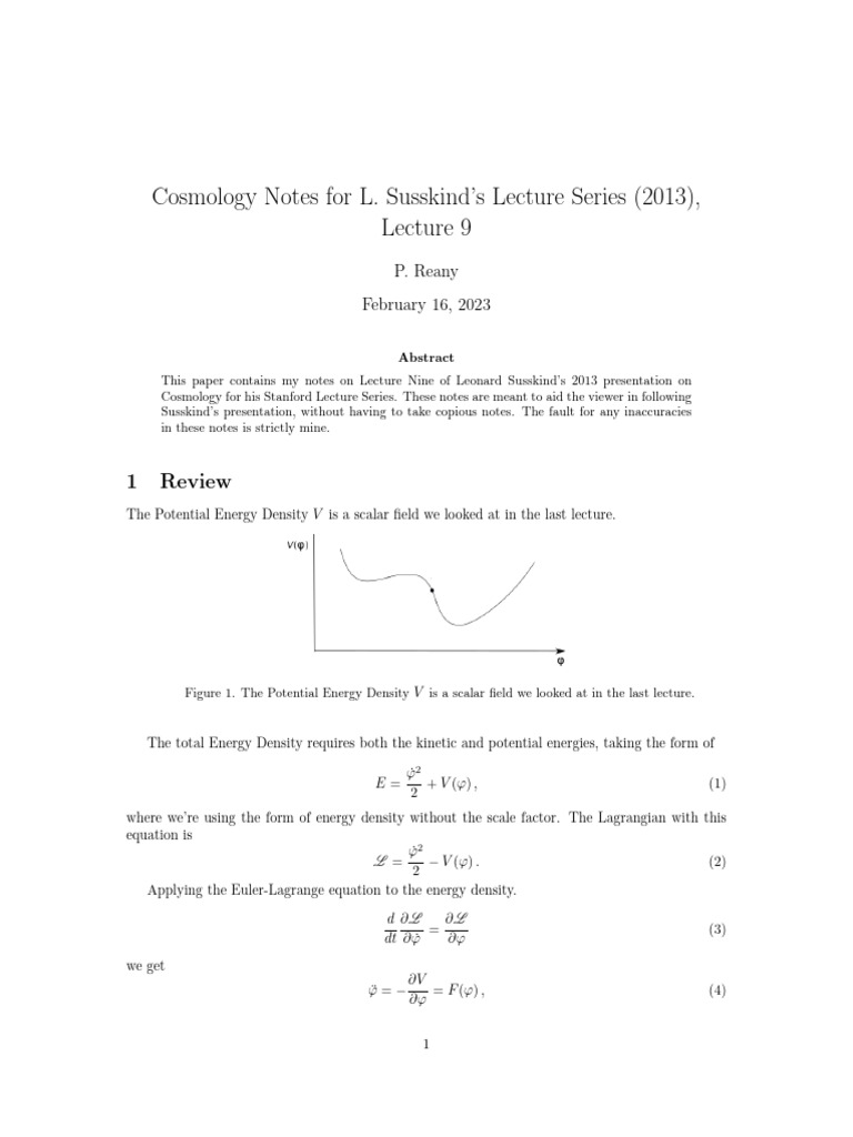 Cosmology 9 | PDF