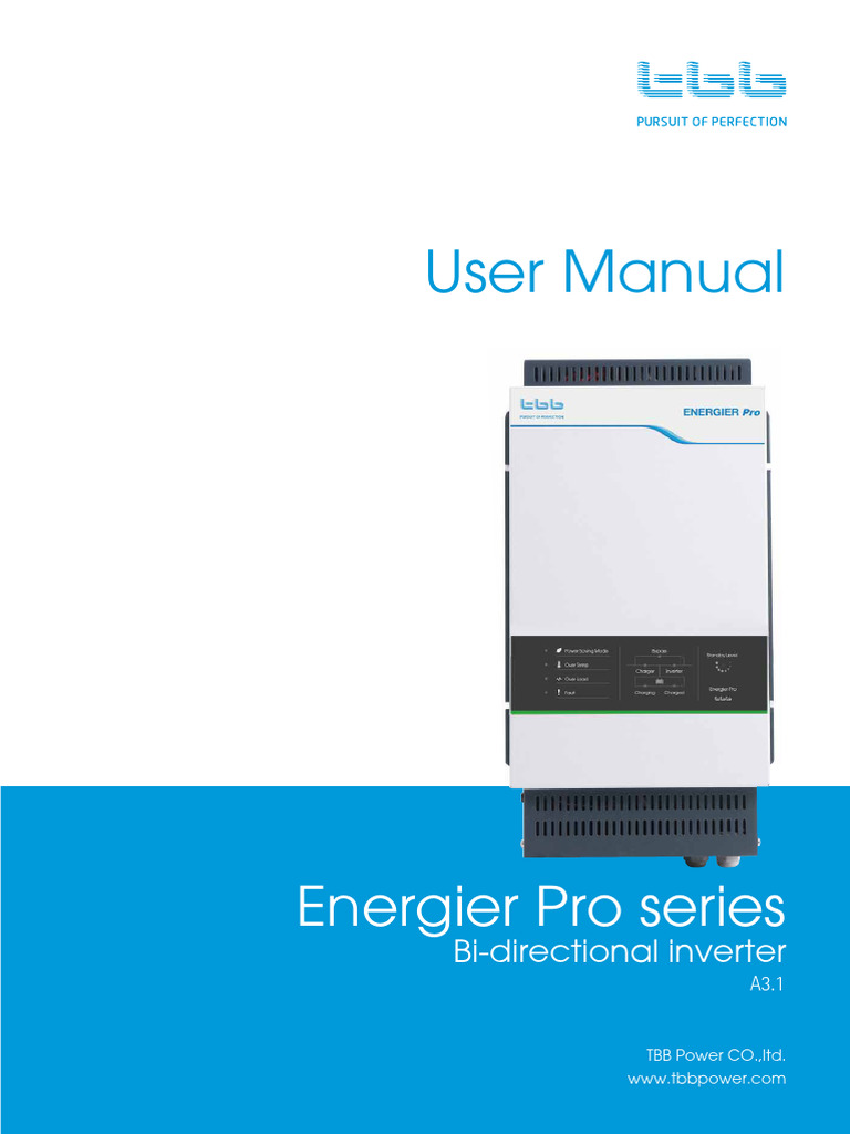 Energier - Pro - Series Manual | PDF | Power Inverter | Technology ...