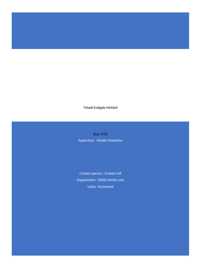 Social Work Home Visit: Mosa's Case | PDF | Psychological Concepts ...