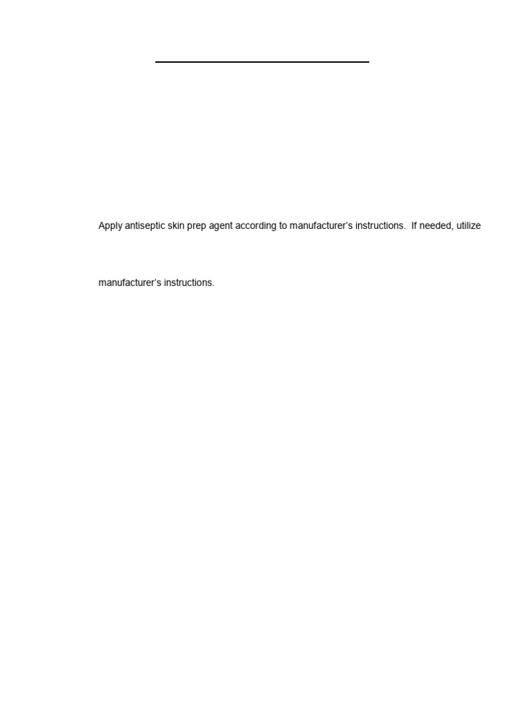 Sterile Field Setup Pdf