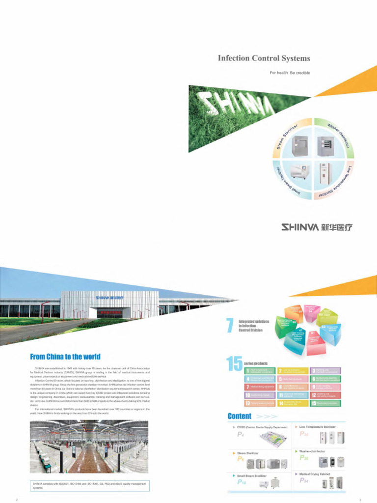 SHINVA: Leaders in Infection Control Solutions | PDF