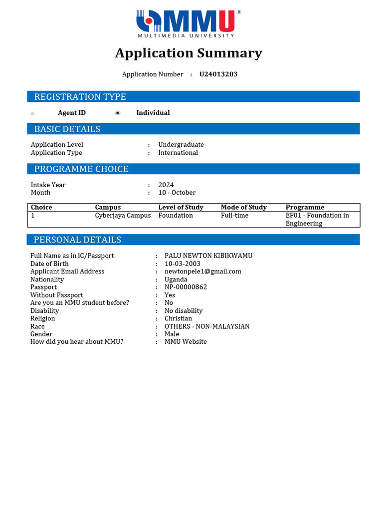 N Adm Form | PDF