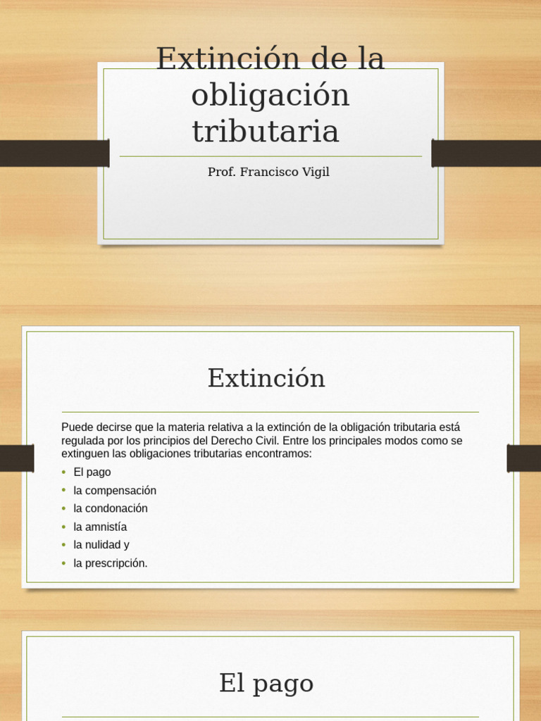 Modos de Extinción de Obligaciones Tributarias | PDF | Pagos | Estatuto ...