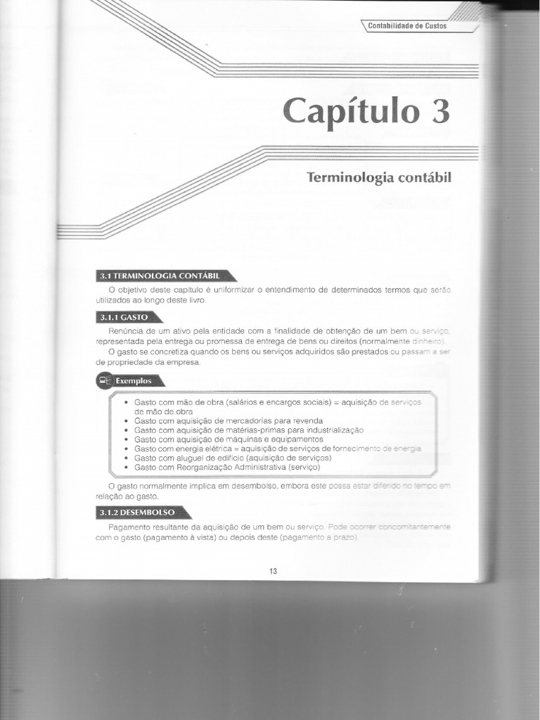 Contabilidade de Custos - Cap 3 | PDF
