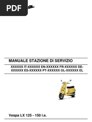 Vespa Lx125ie Workshop Manual