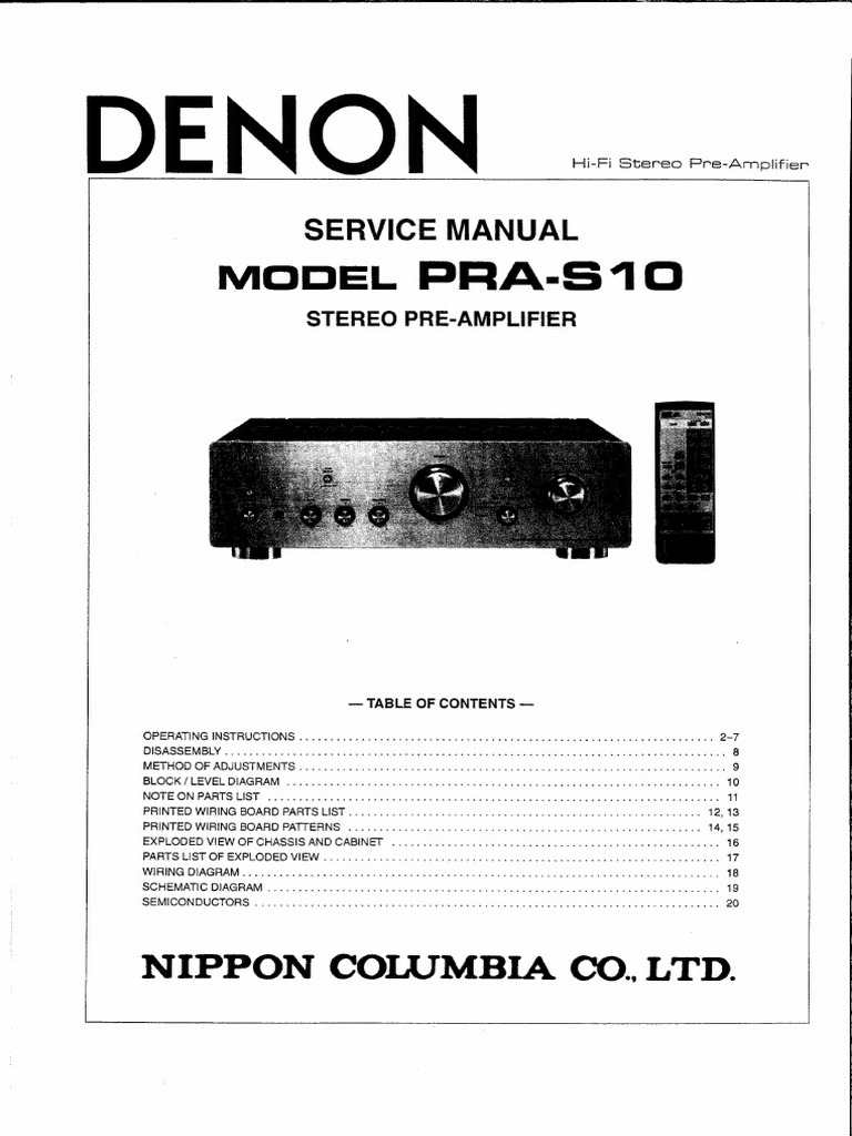 Denon PRA-S10 | PDF
