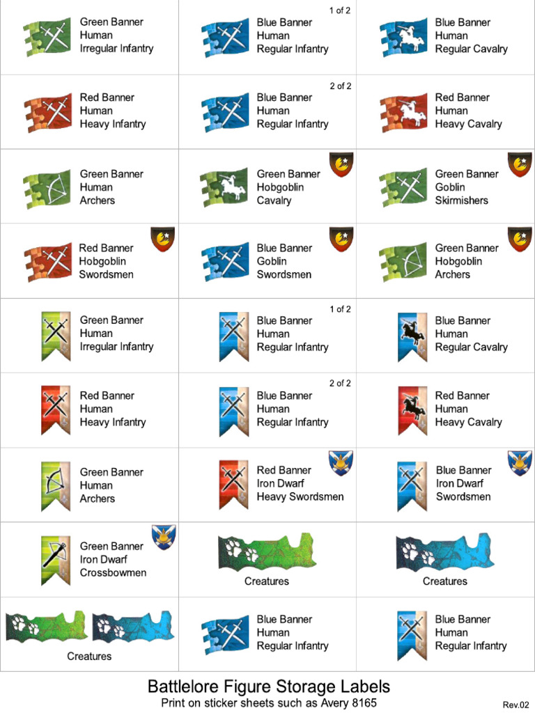 Battle Lore Stickers 02 | PDF