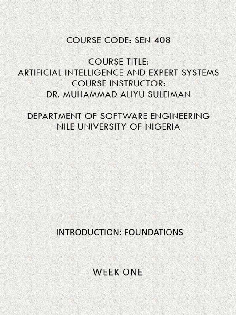 Week One | PDF
