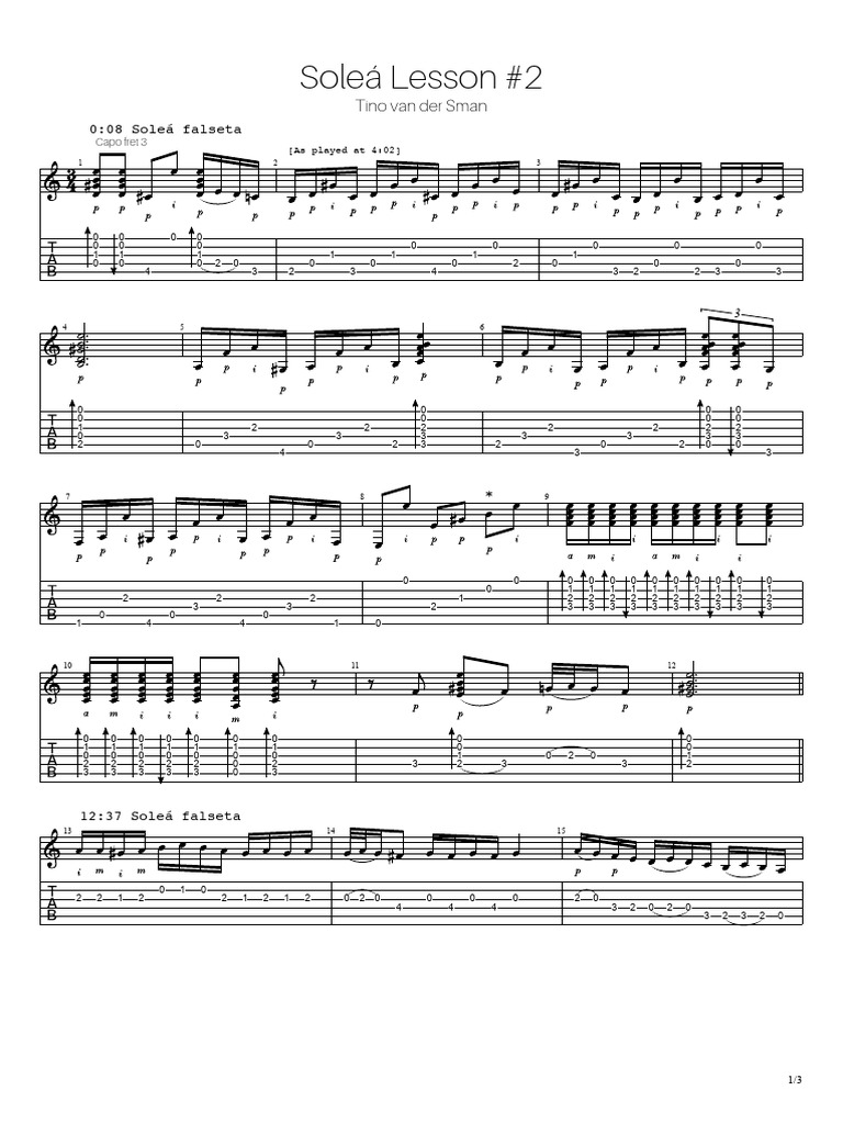 Soleá Lesson 2 | PDF