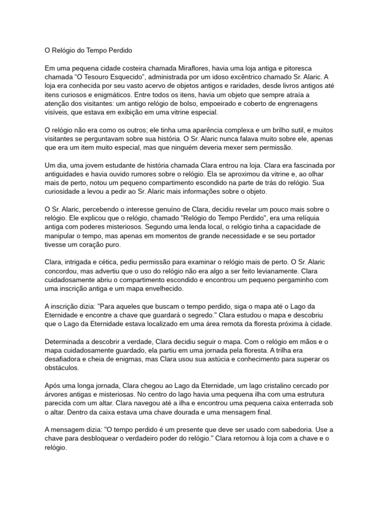 Historia Do Relogio | PDF
