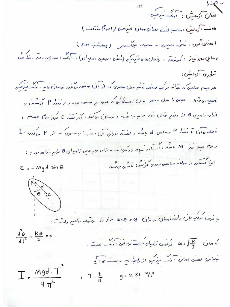 ازمایش اونگ فیزیکی | PDF