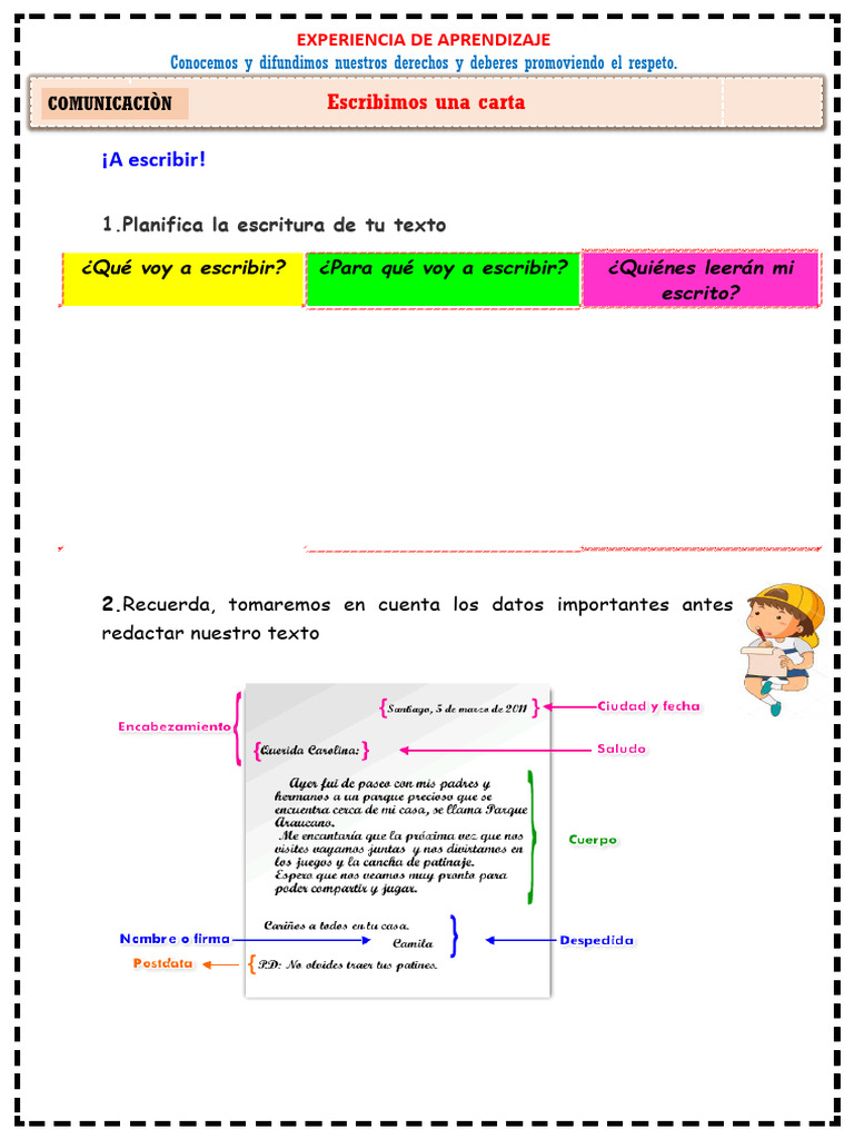 FICHA Escribimos Cartas | PDF