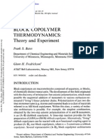 Frank S. Bates - Block Copolymer Thermodynamics: Theory and Experiment