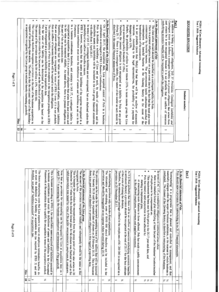 Test 1 Solution | PDF