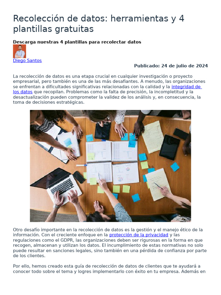 Recolección de Datos | PDF