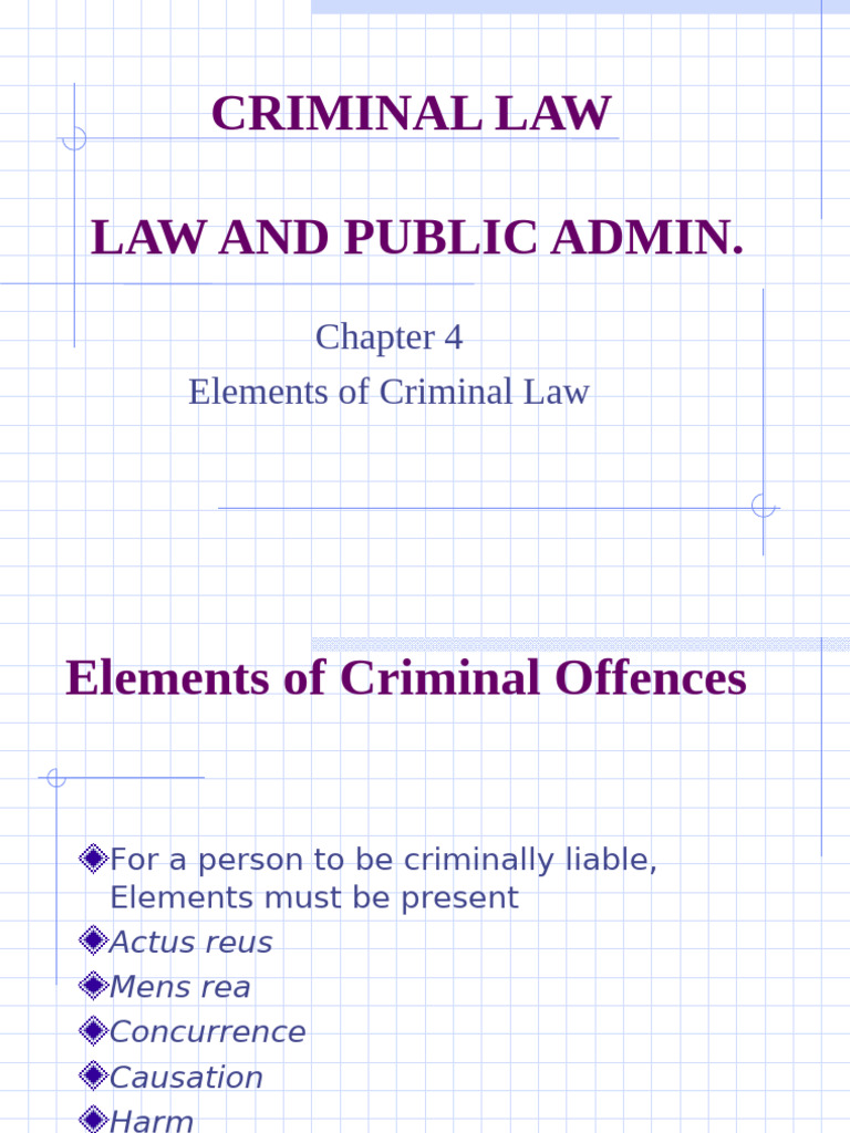 Lesson 4 - Elements of A Crime | PDF