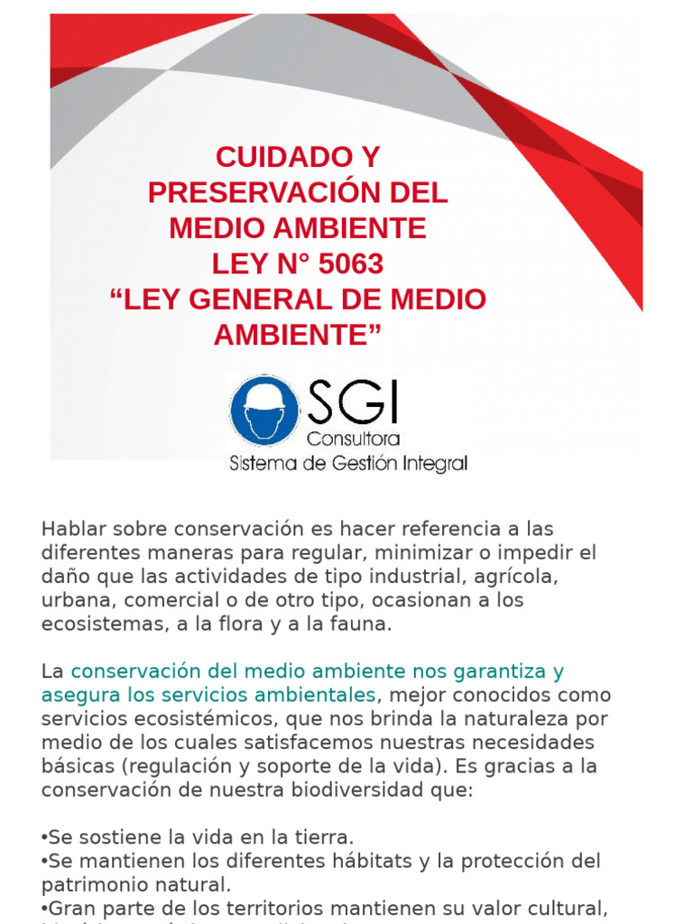 Cuidado y Conservación Del Medio Ambiente | PDF