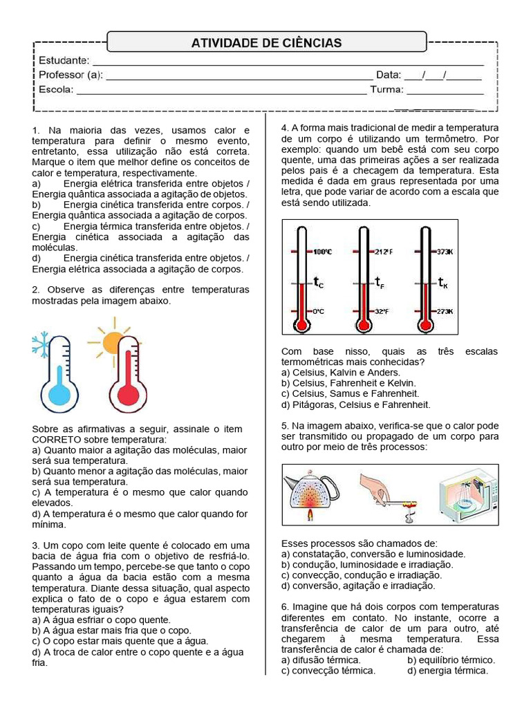 CALOR E TEMPERATURA - Oficial | PDF