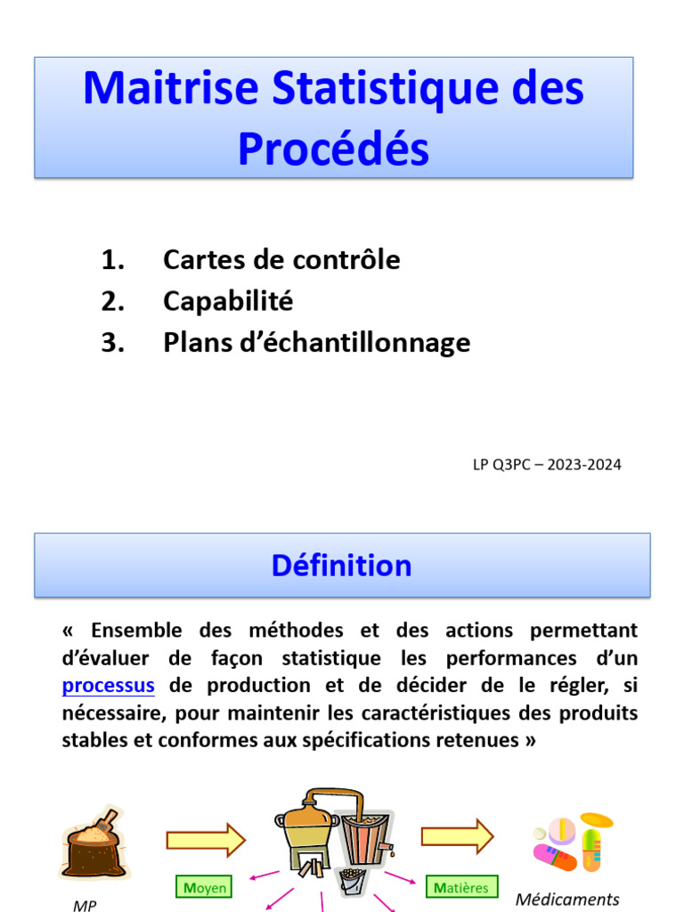 Maitrise Statistique Des Procédés polyLP 2023-2024-2 | PDF