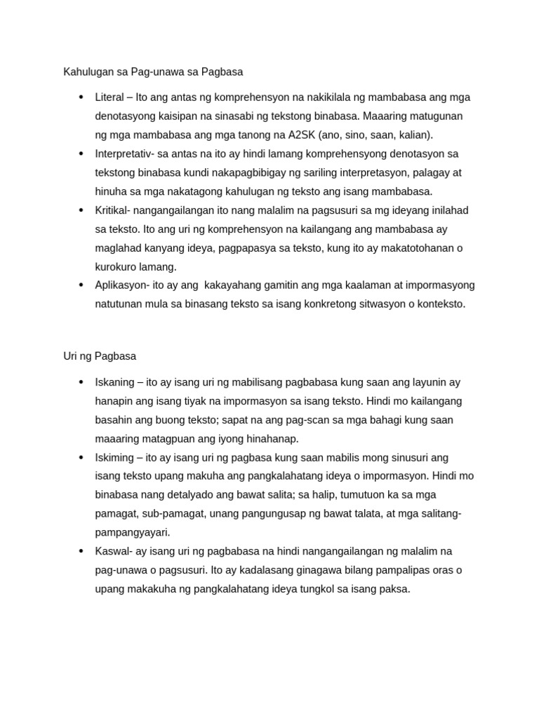 Pagbasa Pdf