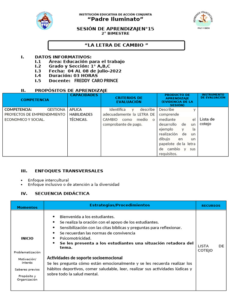 Sesion Contabilidad Letra de Cambio | PDF