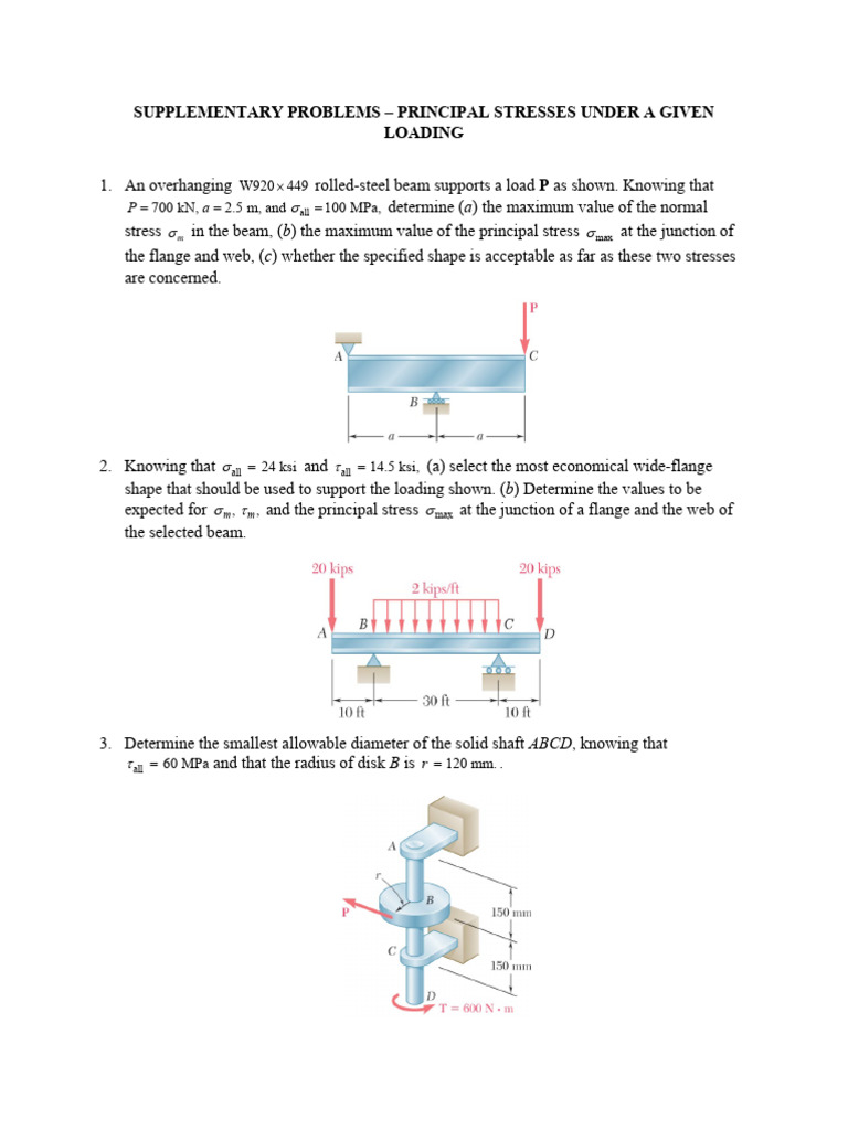 Principal Stresses in Structural Members | PDF | Technology & Engineering