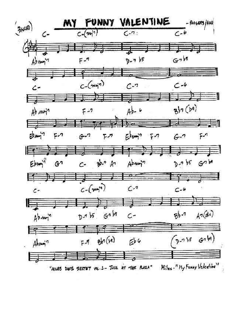 my-funny-valentine-real-book-pdf