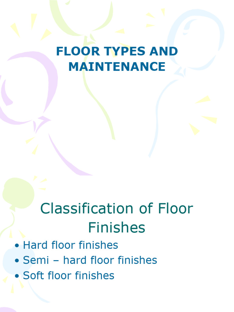 Floor Tpyes and Maintenance | PDF