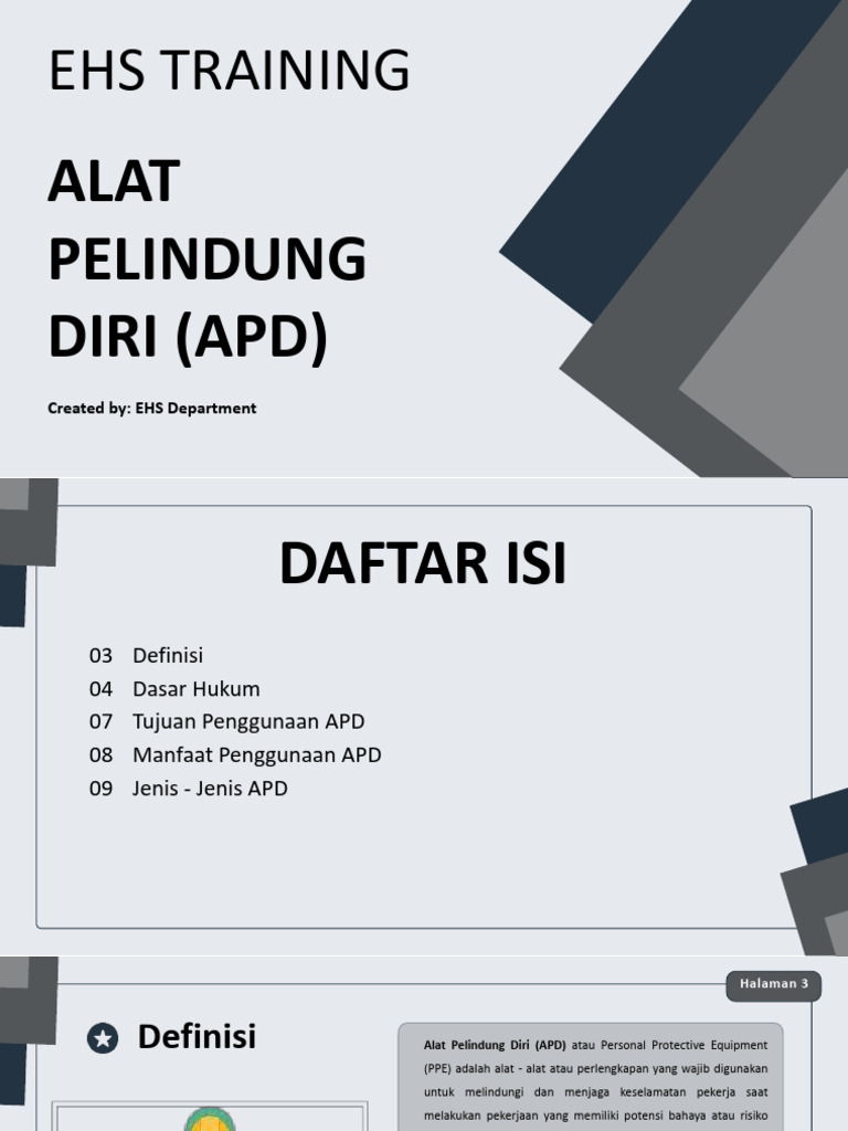 Ehs Training - Apd | PDF